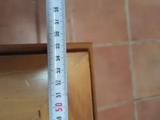 Mesa auxiliar madera y cristal