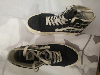 Zapatillas Vans Plataforma Negras y Blancas
