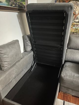 Sofá chaise longue gris