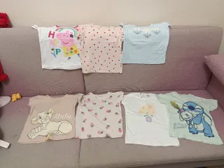 Pack 7 Camisetas Manga Corta Niña 18/24 meses