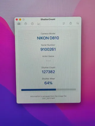 Cámara Nikon D810 Negra