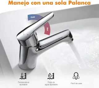 Ibergrif Monomando Lavabo – Latón Cromado Plata