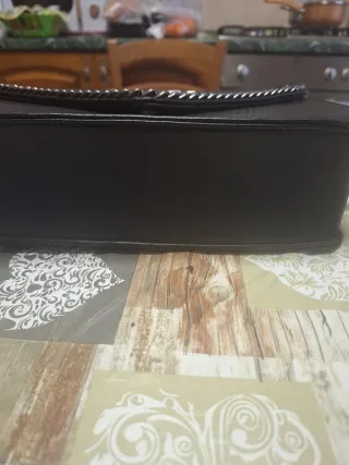 Borsa tracolla nera con iniziali MA