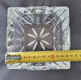 Cenicero de cristal cuadrado