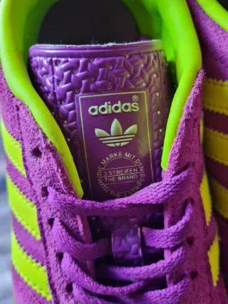 Adidas Gazelle Morado y Verde Neón
