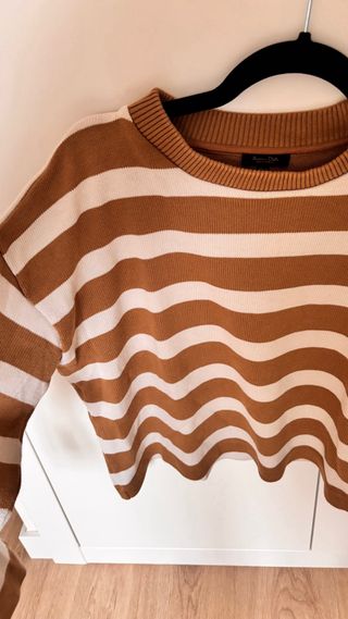 Jersey Massimo Dutti rayas M botones