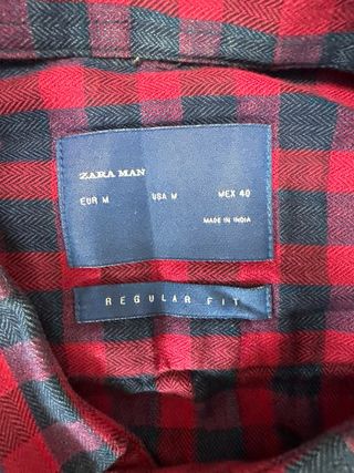 Camisa Zara cuadros hombre