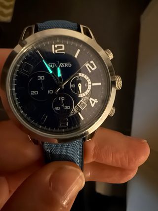 Reloj Duward Cuarzo Azul y Plateado