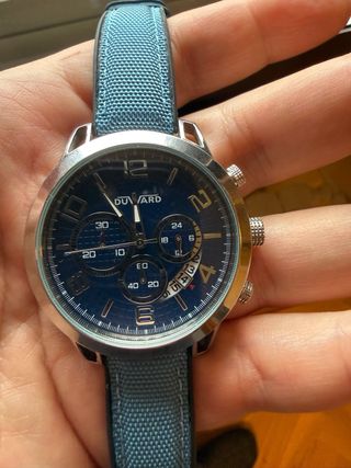 Reloj Duward Cuarzo Azul y Plateado