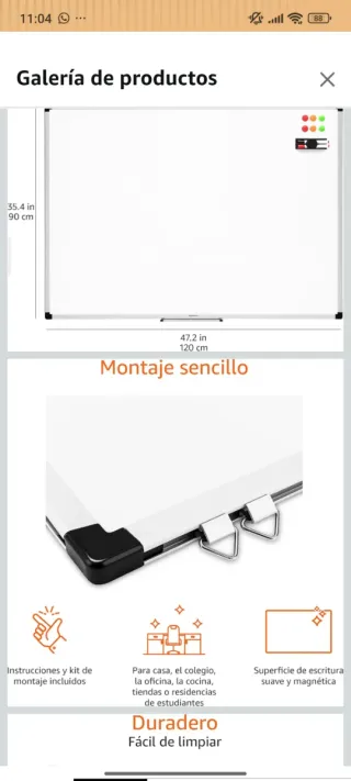 Pizzara magnética blanca