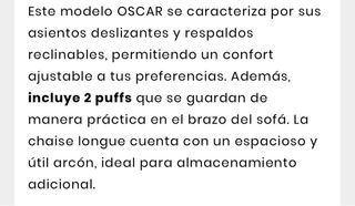 Chaiselongue gris tela