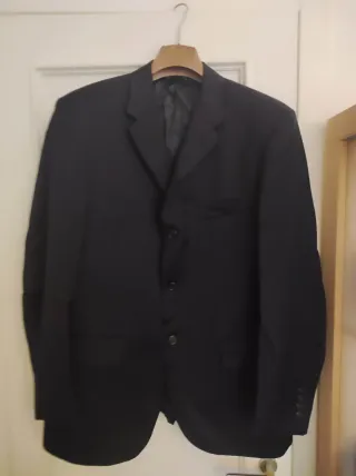 Giacca elegante lana extrafine tg 56, blu scuro