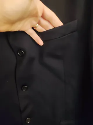 Giacca elegante lana extrafine tg 56, blu scuro