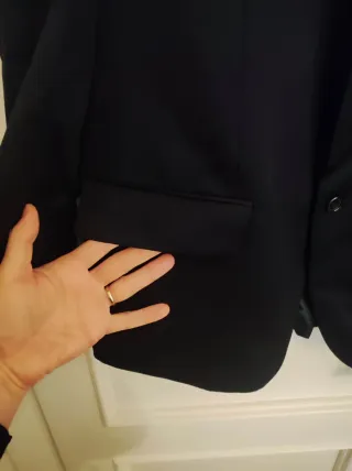 Giacca elegante lana extrafine tg 56, blu scuro