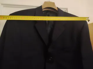 Giacca elegante lana extrafine tg 56, blu scuro