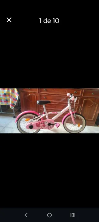 Bicicleta rosa de niña