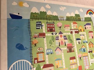 Alfombra infantil vinilica coches y ciudad