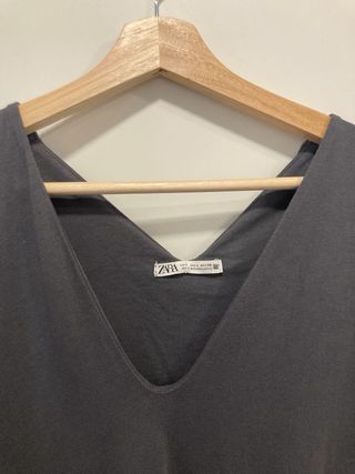 Vestido algodón Zara con detalle espalda