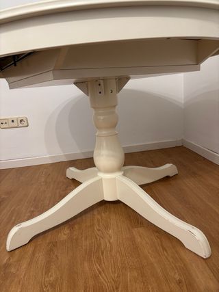 Mesa redonda extensible Ikea Ingatorp blanca