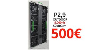 Pantalla LED P2,9 Outdoor 5000nit 50x100cm