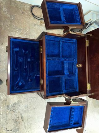 Mueble cubertería madera