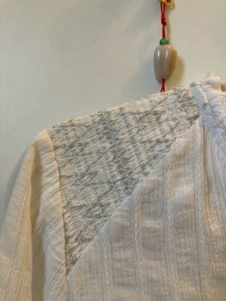 Blusa blanca manga larga