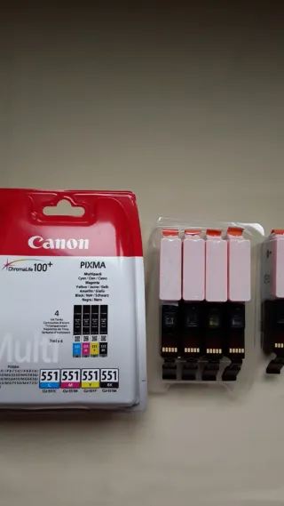 Pack 4 Cartuchos Tinta Canon 551 PIXMA