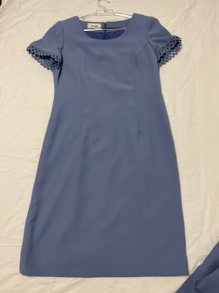 Traje JOMAY 2 piezas mujer crepe azul Talla xl