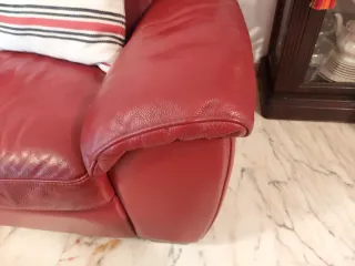 Sofá modular 3.5 plazas piel rojo Natuzzi