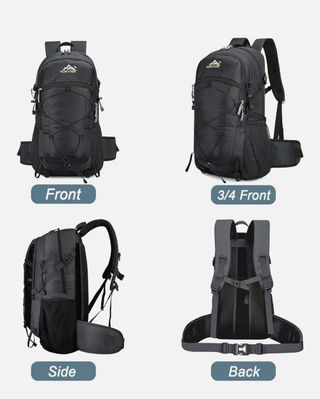 Mochila senderismo 50L negra