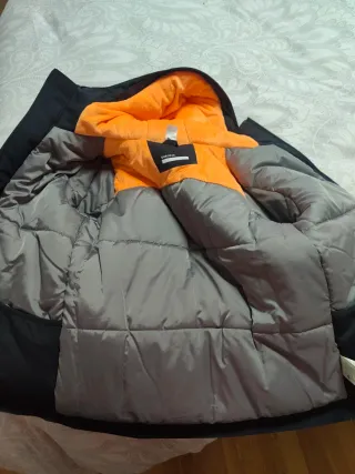 Cazadora Quechua Negra Naranja Invierno