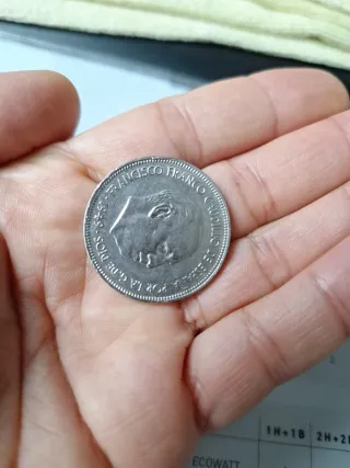 moneda de 5 pesetas. ESPAÑA antigua. 1949