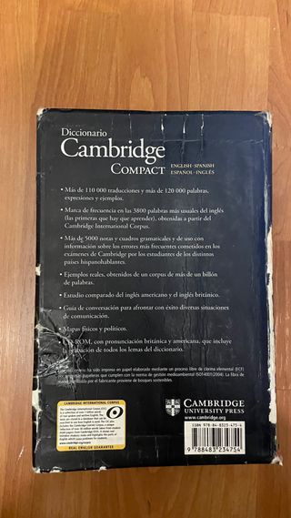 Diccionario Cambridge Compact Inglés Español