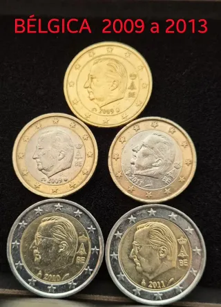Monedas Euro Bélgica serie 2009-2013