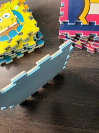 Alfombra Puzzle Goma Eva FC Barcelona Bob Esponja