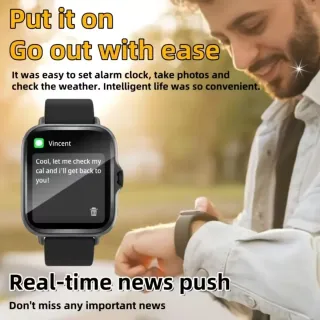 Reloj Inteligente AI Azul y Blanco