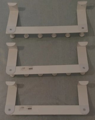 3 Colgadores Enudden blancos de IKEA