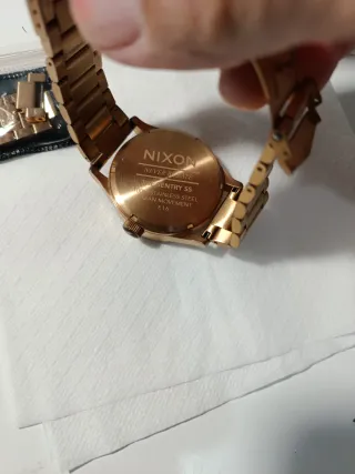 Reloj Nixon Oro Rosa Brazalete Hombre