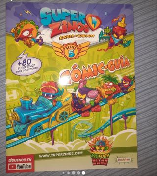 Juego superzings + revista comic