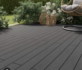 Suelo de composite gris