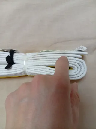 Cinturón Karate/Judo blanco y amarillo