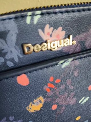 Bolso bandolera Desigual floral azul