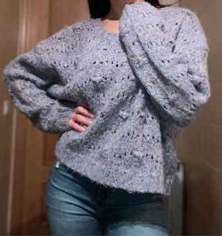 Jersey Zara corto lana multicolor