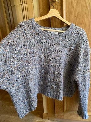 Jersey Zara corto lana multicolor