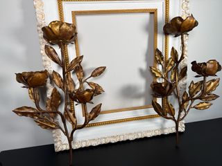 Apliques Florales Antiguos Dorados