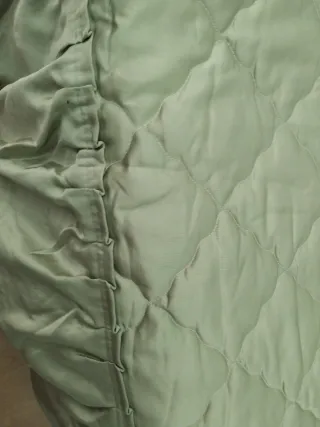 Edredón verde cama 1.35