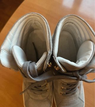 Botines Hogan piel grises y blancos nuevos