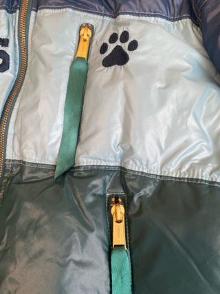 Plumifero Holy Preppy Azul y Verde REVERSIBLE