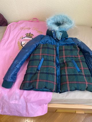 Plumifero Holy Preppy Azul y Verde REVERSIBLE