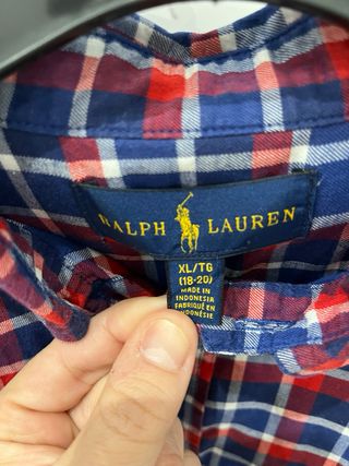 Camisa Ralph Lauren cuadros azul y rojo